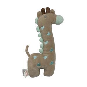 CHICK PEA Brown Blue Giraffe Stuffed Animal Plush Lovey Baby 9"